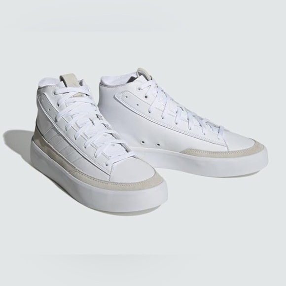 NIB [Adidas] ZNSORED Hi-Top Sneakers Cloud White Unisex Mens 11.5, Womens 12.5 - Picture 4 of 15